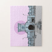 Puzzle Ben Thanh Market Saigon Vietnam Illustration (Vertical)