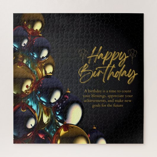 Puzzle Bénédictions d'anniversaire élégantes (Vertical)