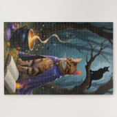 Puzzle Bengale Chat Whimsical Halloween Peinture (Horizontal)