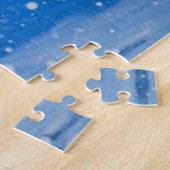 Puzzle Bengale Tigre runnIng dans le beau bleu océan (Côté)