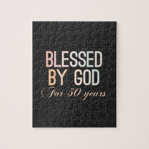 Puzzle Béni par Dieu pendant 50 ans, design de 50ème anni