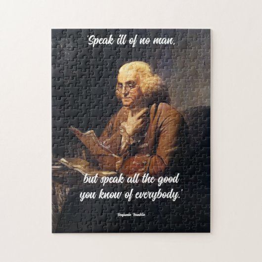 Puzzle Benjamin Franklin Quote -Customize Quote (Vertical)