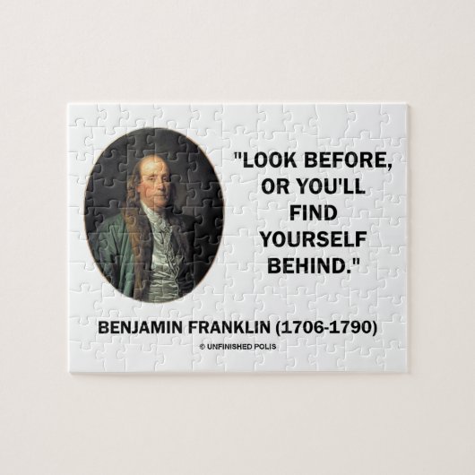 Puzzle Benjamin Franklin Regardez Avant De Vous Retrouver (Horizontal)