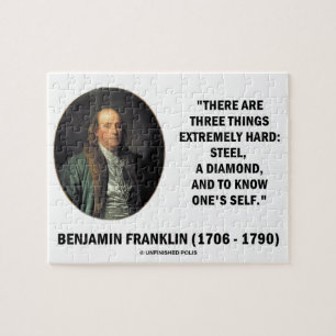 Puzzle Benjamin Franklin Trois Choses Extrêmement Diffici