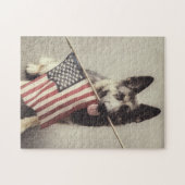 Puzzle Berger Allemand Avec Drapeau US (Horizontal)