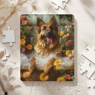 Puzzle Berger Allemand dans la baignoire Cadeau de Berg