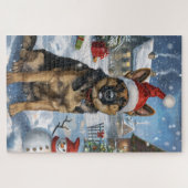 Puzzle berger allemand hiver Wonderland Noël Joie (Horizontal)