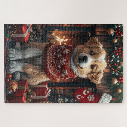 Puzzle Berger Anatolien Avec Cheminée Cadeaux De Noël (Horizontal)