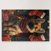 Puzzle Berger Belge Avec Cadeaux De Noël Cheminée (Horizontal)
