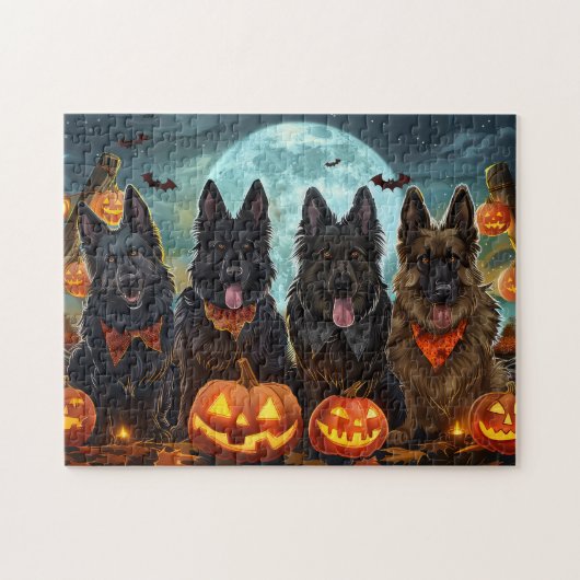 Puzzle Berger belge Halloween Éffrayant (Horizontal)