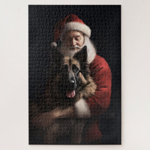 Puzzle Berger belge Père Noël Noël festif