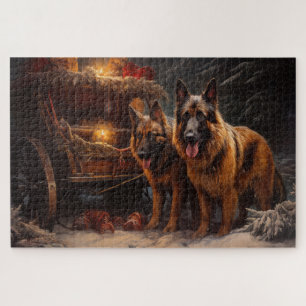 Puzzle Berger Belge Traîneau de Neige Décoration de Noël