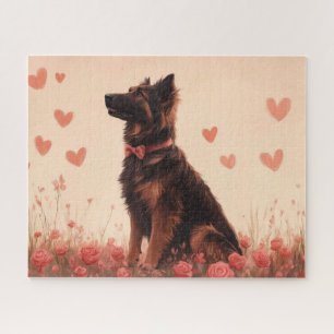 Puzzle Berger d'Anatolie avec des Roses - Saint-Valentin
