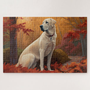 Puzzle Berger d'Anatolie en automne, les feuilles qui tom