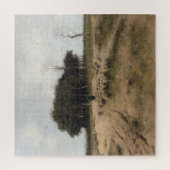 Puzzle Berger et mouton, peinture à l'huile vintage (Vertical)