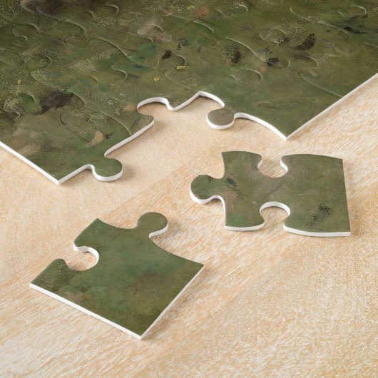 Puzzle Bergère avec un troupeau des moutons, mauve (Côté)