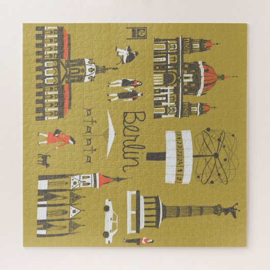 Puzzle Berlin, Illustration Monumentale. (Horizontal)