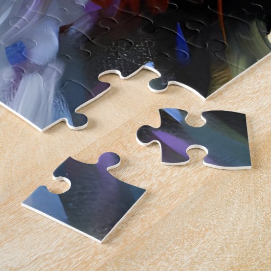 Puzzle Bernedoodle Chien Portrait Acrylique Art Print Chi (Côté)