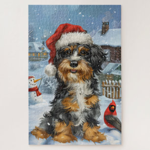 Puzzle Bernedoodle Chien Winter Wonderland Noël