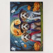 Puzzle Bernedoodle Chiens Citrouille Halloween Funny (Vertical)