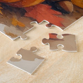 Puzzle Bernedoodle dans l'art de feuilles d'automne de Th (Côté)