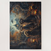 Puzzle Bernedoodle Halloween nuit chien délice (Vertical)