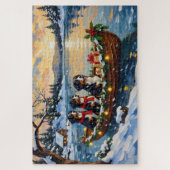 Puzzle Bernese Mountain Dog Christmas Boat Holiday (Vertical)