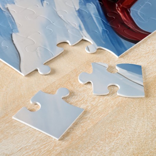 Puzzle Bernese Mountain Dog Pulling Christmas Sled Hat (Côté)