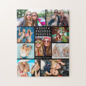 Puzzle BEST AMIS CONTINUEL FOREVER 9 Photo Collage Noir (Vertical)