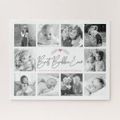 Puzzle Best Bubbie Ever Script 10 Photo Collage moderne (Horizontal)