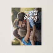 Puzzle Best Dad Ever Custom Photo From Kids White Script (Vertical)