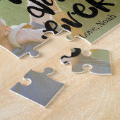 Puzzle Best Dad Ever Custom Photo From Son Black Script (Côté)