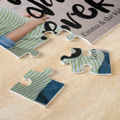 Puzzle Best Dad Ever Custom Photo Gift From Wife Kids (Côté)