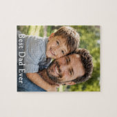 Puzzle Best Dad Ever Custom Photo Keepsake (Horizontal)