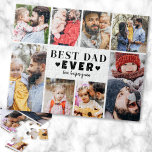 Puzzle Best Dad Photo Collage<br><div class="desc">Personalized "Best Dad Ever" Jigsaw Puzzle with Photo Collage. This fun and stylish jigsaw puzzle is a perfect way to showcase cherished memories. The design features space for eight photos, arranged in a border around the edge while keeping the focus on the meaningful text in the center. At the center,...</div>