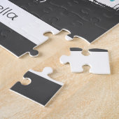 Puzzle Best daddy 2 photos ajouter des noms blanc gris (Côté)