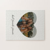 Puzzle Best Friends Forever BFF Custom Heart Photo Blanc (Horizontal)