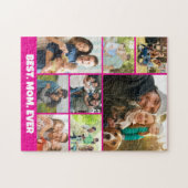 Puzzle Best Mom Ever – 8 Photo Collage Frame Template (Horizontal)