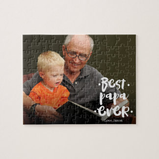 Puzzle Best Papa Ever Custom Photo From Grandchild