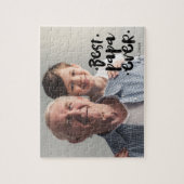 Puzzle Best Papa Ever Custom Photo Gift From Grandchild (Vertical)