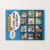 Puzzle Best Uncle 12 Photo Blue Fun Comic Book Modern (Horizontal)