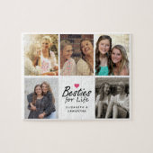 Puzzle Besties pour la vie Script Best Friends Photo Coll (Horizontal)
