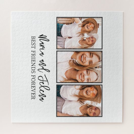 Puzzle BFF Photo Collage Personalized gift  (Horizontal)