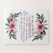 Puzzle Bible chrétienne Verse rose pâle Floral (Horizontal)