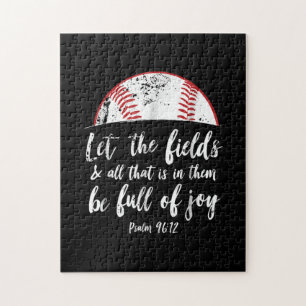 Puzzle Bible de baseball Verse mignon Psaume chrétien 96