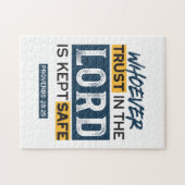 Puzzle Bible Quote Art - Proverbs 29:25 Trust in God (Horizontal)