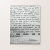 Puzzle Bible Scripture Cast Down but not Destroyed Page (Vertical)