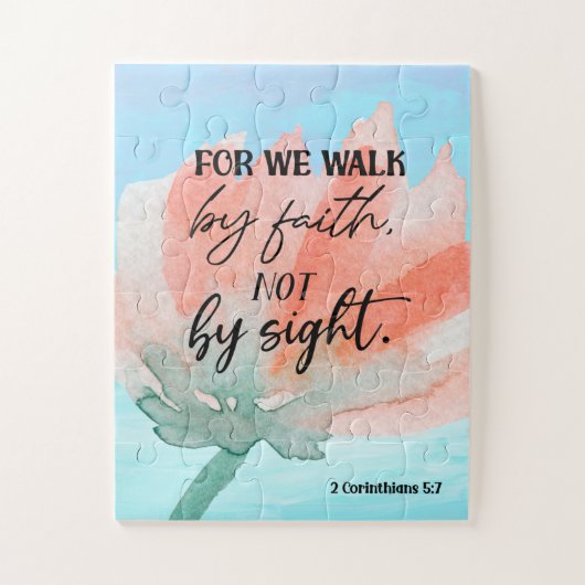 Puzzle Bible verse Corinthians Écriture florale (Vertical)