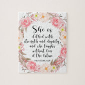 Puzzle Bible Verse Proverbes Écriture Floral (Vertical)