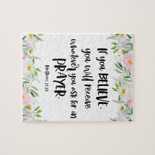 Puzzle Bible verset floral (Horizontal)